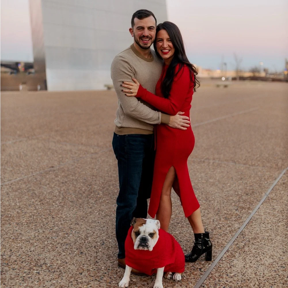 Red Sweater Dress - Picture 6 of 7